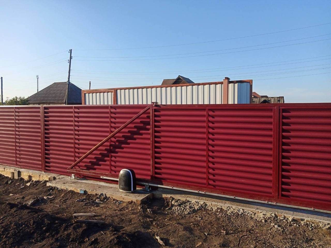 Забор-жалюзи 44м RAL3005/3005 Красное Вино двусторонний в Старой Руссе