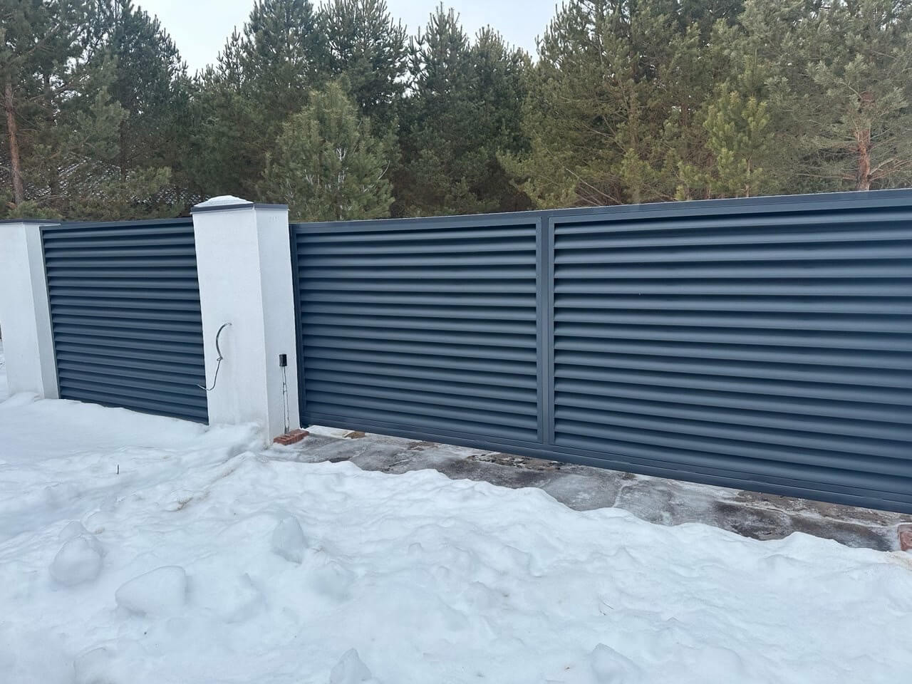 Забор-жалюзи 76м RAL7024/7024 Серый Графит двусторонний МАТТЕ в Старой Руссе